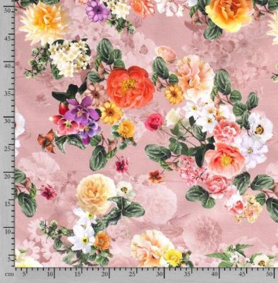 Dekorační látka s digitálním potiskem rozkvetlých květin 01594/013 (2)