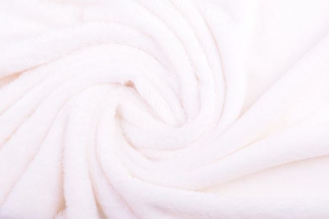 Fleece s chlupem v bílé barvě 10155/050