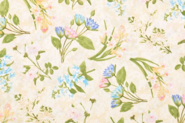 Americká bavlna na patchwork s lučními květy 199PYOPM/118