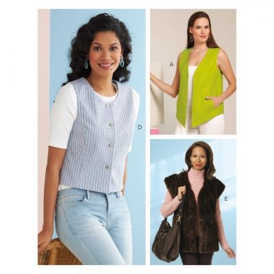 Střih Butterick na vestu ve vel. LRG-XXL B6745-ZZ