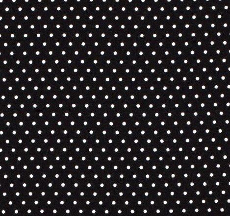 Viskózová látka v černé barvě s puntíky 15148/069