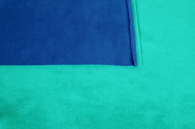 Double fleece zeleno-modrý 0375/307