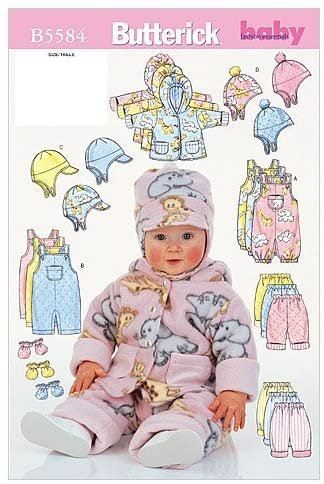 Střih Butterick dětské oblečení ve velikosti Nb-Med B5584-NB
