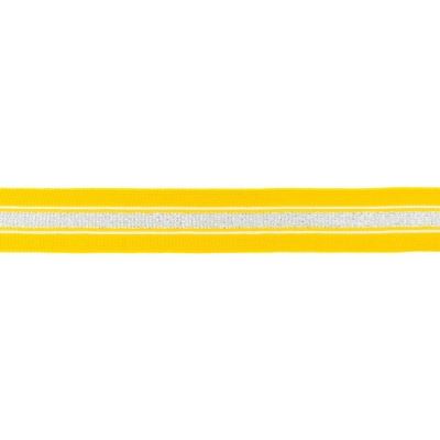 Lampas s lurexem ve žluté barvě 32731