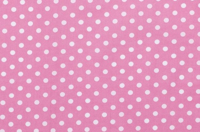 Bavlněná látka v růžové barvě s puntíky 05570/011