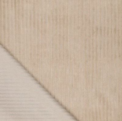 Nicky velour v tmavě béžové barvě s žebrováním 0729/178