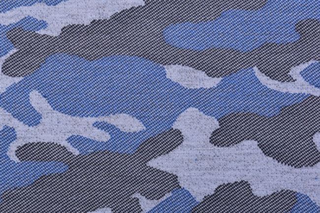 Alpenfleece v modré barvě s maskáčovým potiskem 130.429.0805