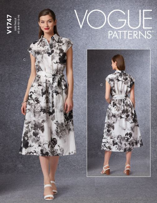 Střih Vogue na luxusní šaty ve vel. 32-40 V1747-A5