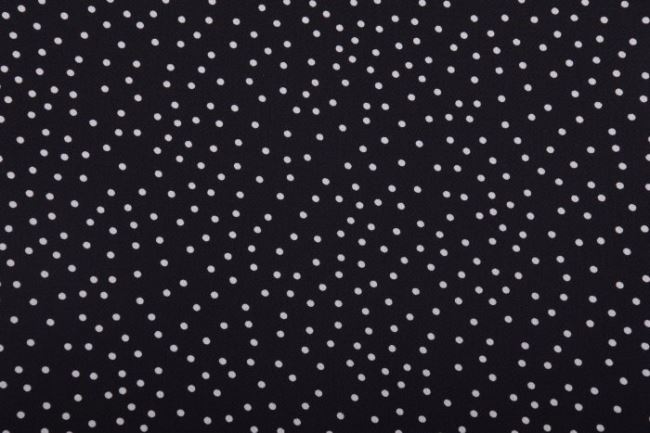 Krepšifón v černé barvě s puntíky 13475/999