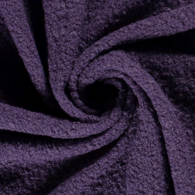 Kabátová látka buklé ve fialové barvě 20057/047
