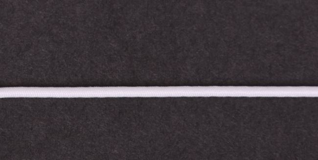 Bílá kulatá gumička o šíři 2 mm K-G50-88201-1