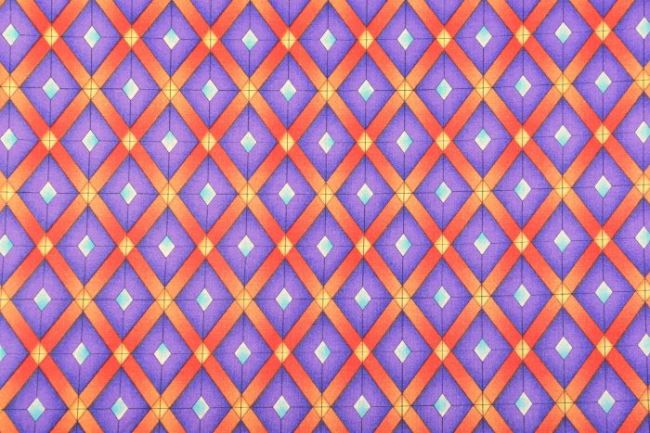 Americká bavlna na patchwork s geometrickým vzorem 199PYOPM6