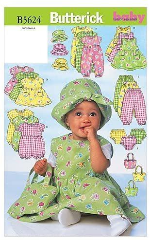 Střih Butterick na dívčí kojenecké oblečení Lrg-Xlg B5624/Large