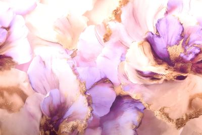 Satén Armani s digitálním potiskem velkých květin SMT-PR1058H