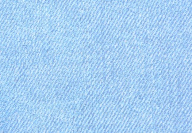 Teplákovina French Terry s modrým džínovým vzhledem 133874.0011