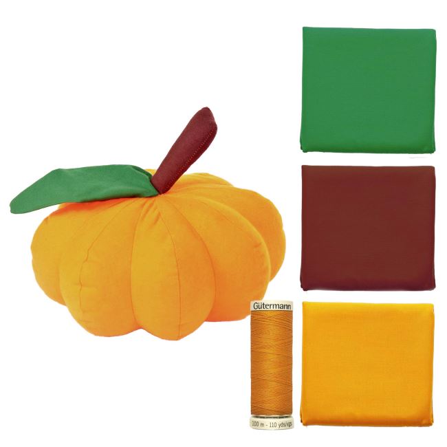 Set na šití podzimní dýně v okrové barvě SET34