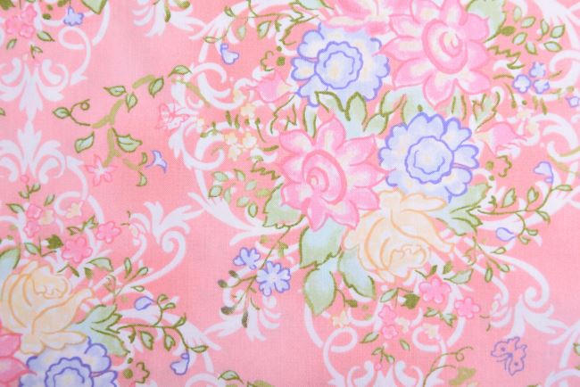 Americká bavlna na patchwork s potiskem květin 199PYOPM/158