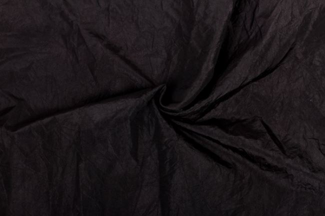 Krešovaný taft v černé barvě 05516/069
