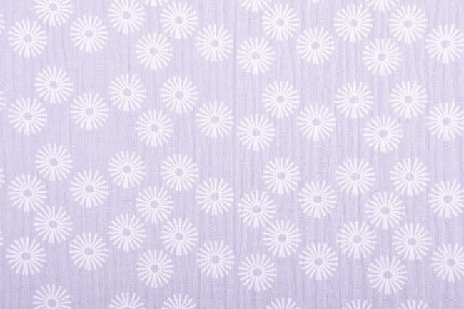 Mušelín v šedé barvě s potiskem květin 13054/061
