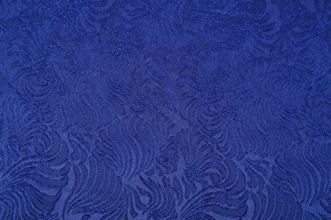 Kostýmová látka v modré barvě s tkaným vzorem 2425/005