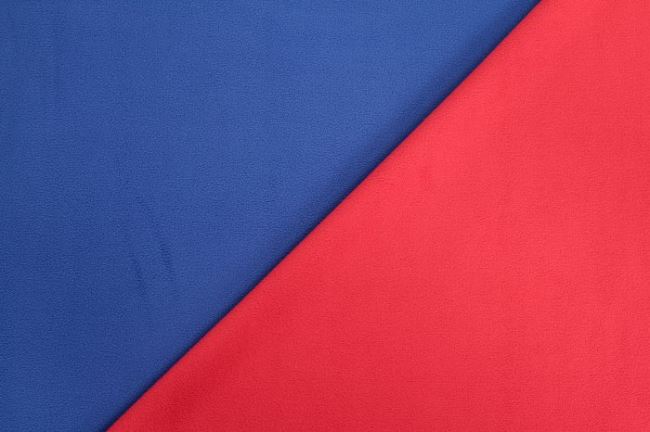 Double fleece v kombinaci červené a modré barvy 0375/442
