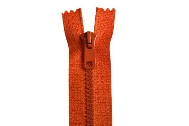 Kostěný oranžový zip 14 cm I-3K0-14-036