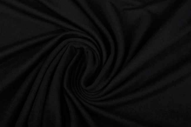 Bavlněný úplet v černé barvě 10800/069