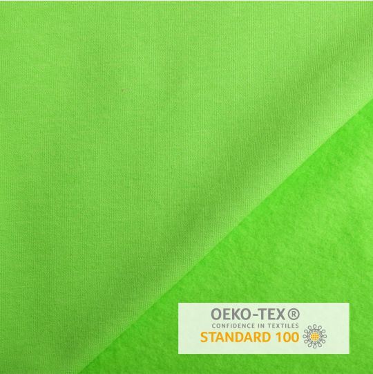 Počesaná teplákovina French Terry v limetkově zelené barvě RS0202/023R