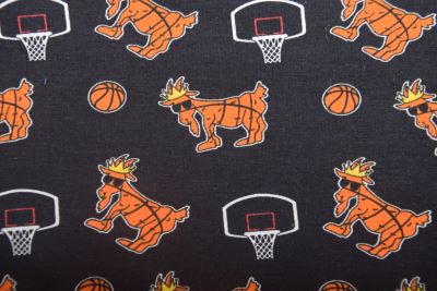 1 m viskózový úplet v černé barvě s vtipným potiskem DS-KUP65