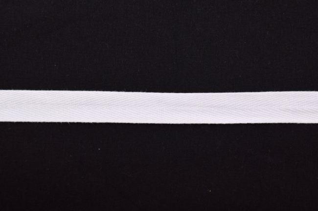 Tkaloun v bílé barvě v šíři 15mm TKB15