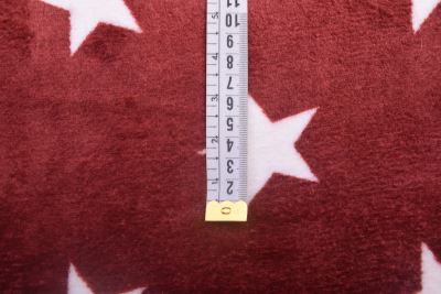 Wellness fleece ve vínové barvě se vzorem hvězdiček S2458R-3691 (3)