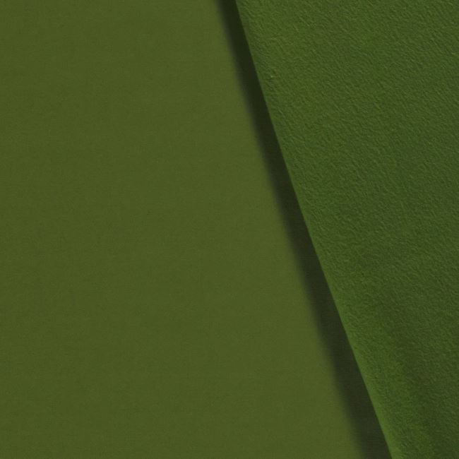 Teplákovina počesaná v zelené barvě 05650/026