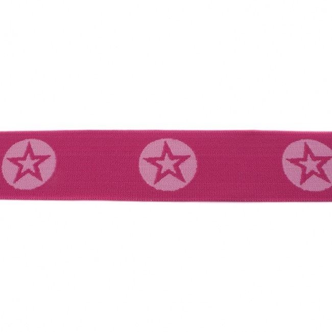 Ozdobná guma růžové barvy s motivem hvězd 42924