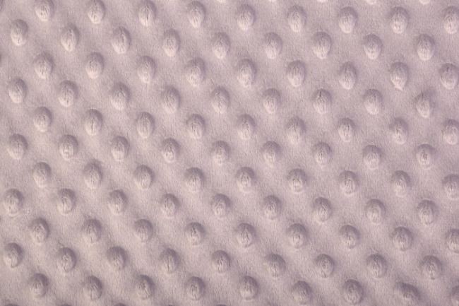 Minky fleece v šedo-béžové barvě s vytlačenými puntíky 03347/052