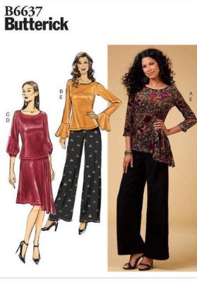 Střih Butterick na dámské oblečení ve vel. 40-48 B6637-E5