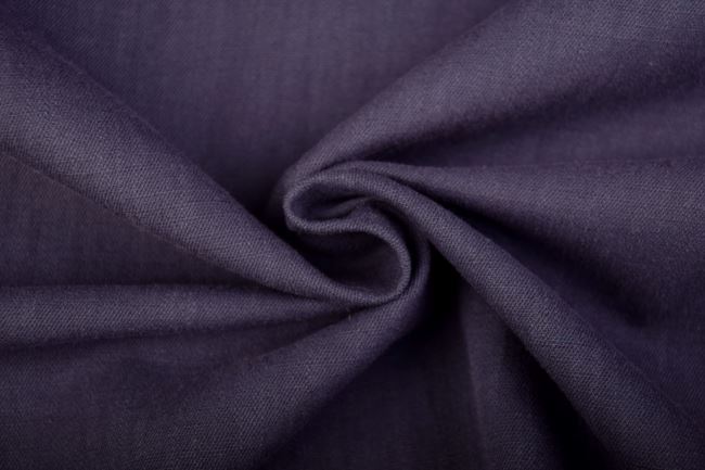 Bavlněný kepr - Gabardén v tmavě fialové barvě TI570