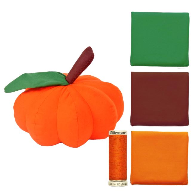 Set na šití podzimní dýně v oranžové barvě SET33