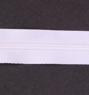 Bílý nekonečný zip I-T30-C-101