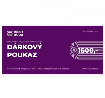 Dárkový poukaz v hodnotě 1500,-Kč DAR3
