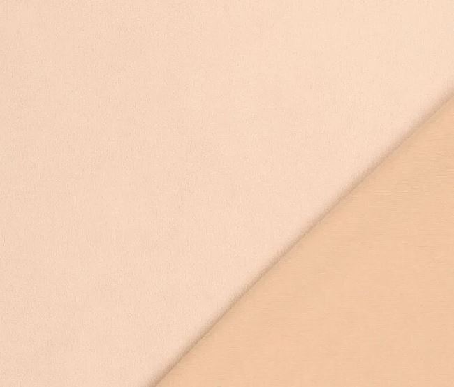 Prémiový bavlněný fleece v béžové barvě s nízkým vlasem 0947/090