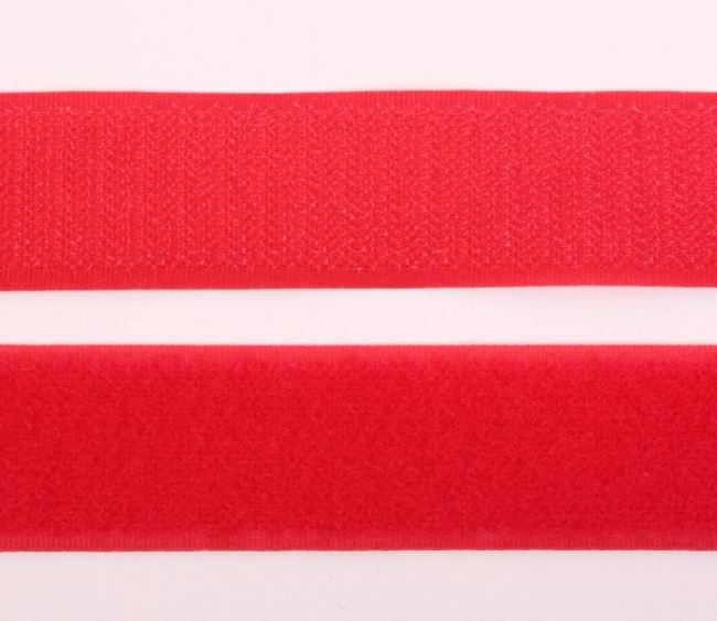 Suchý zip 30 mm v červené barvě I-TR0-30-330
