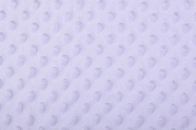 Minky fleece v bílé barvě s vytlačenými puntíky 03347/050