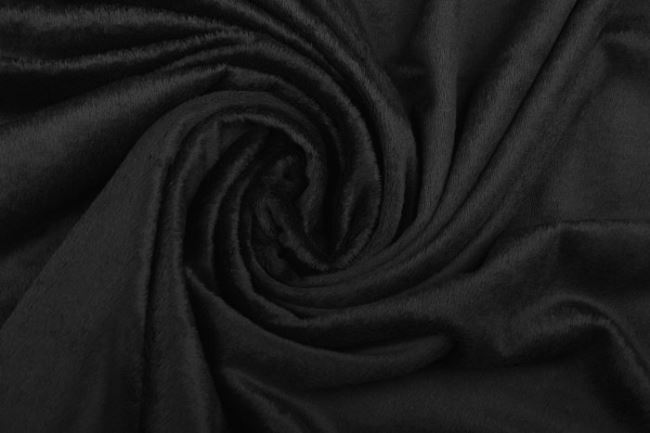 Hladký minky fleece v černé barvě 07430/069