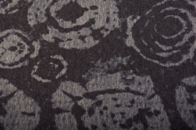 Džínovina v černé barvě s batikovaným vzorem 5038/069