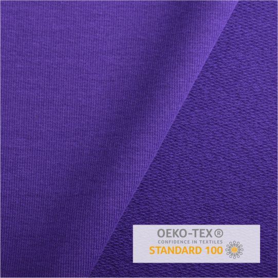 Teplákovina French Terry v tmavě fialové barvě RS0196/048D