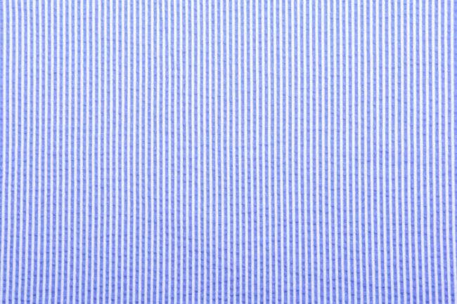 Krešovaná halenkovina s pruhy v modré a bílé barvě 0647/050