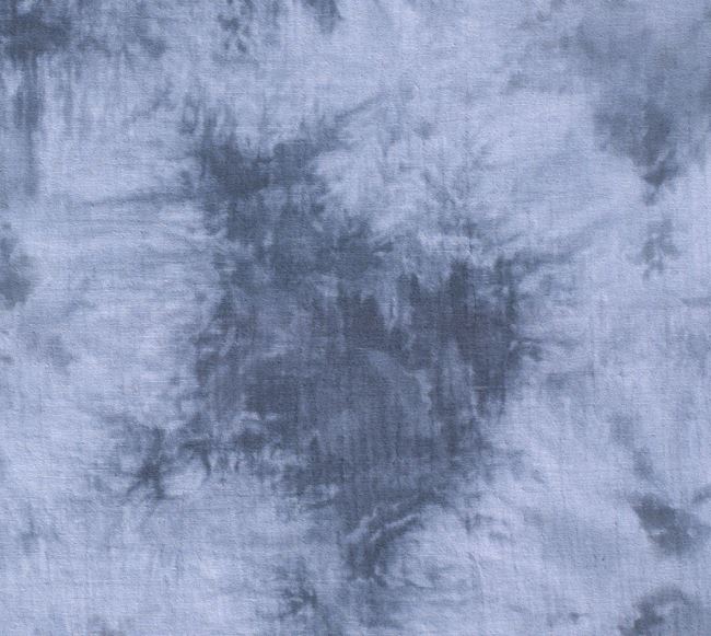 Mušelín v modré barvě s batikovaným potiskem 17276/006