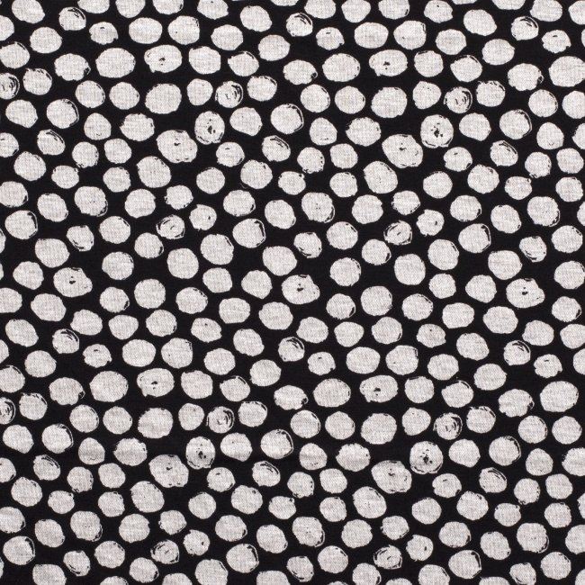 Silnější úplet v černé barvě s šedými  nepravidelných puntíků 12166/069