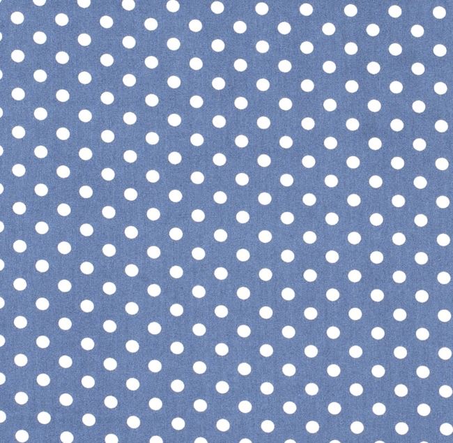 Bavlněná látka v modré barvě s puntíky 05570/006