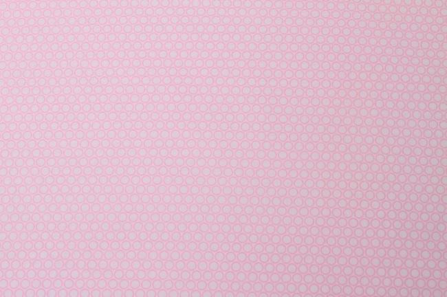Bavlna se vzorem koleček v růžové barvě 6507/13